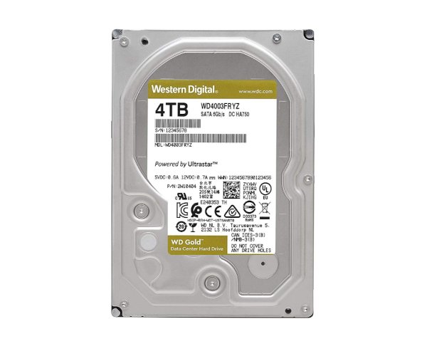 דיסק קשיח פנימי לנייח WD 4TB Gold Enterprise 256MB Cache 7200RPM